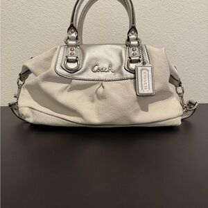Coach White Leather Handbag